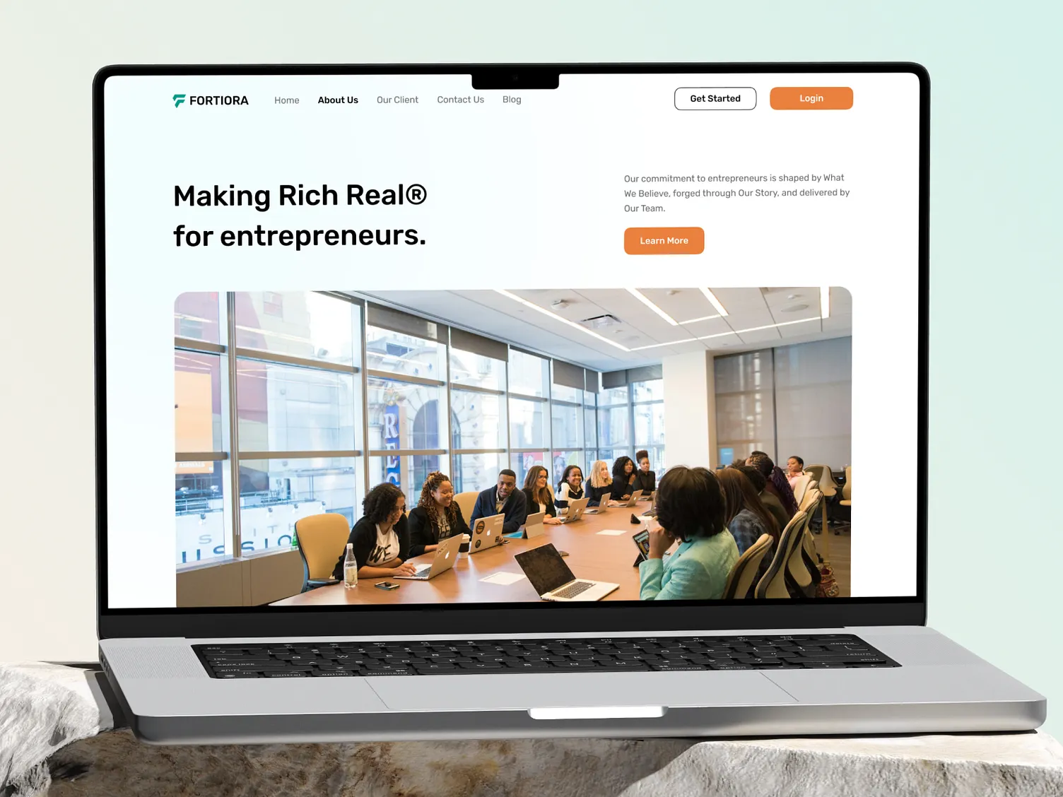 SEO-ready business website on a laptop