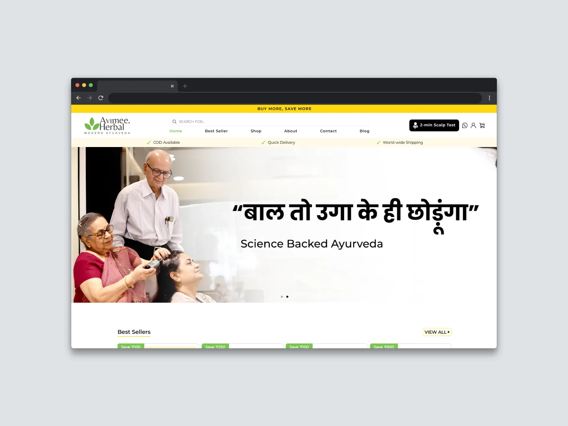 Herbal Haircare Brand &mdash; d2c website built by Local SEO Guy