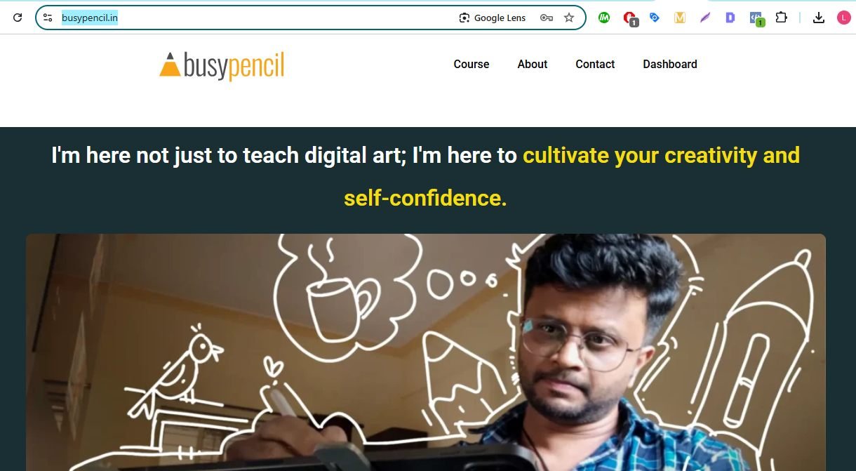Online Education Brand: Founder creating digital art